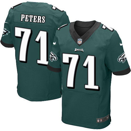 Men's Elite Jason Peters Nike Jersey Midnight Green Home - #71 NFL Philadelphia Eagles